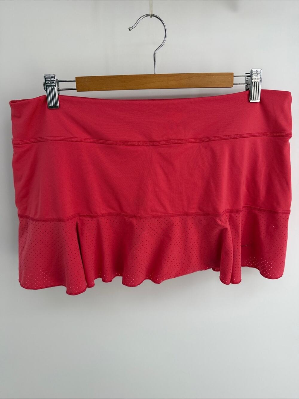 Nike Dri Fit perforated ruffle athletic athleisure lined skort sz XL